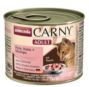 Animonda Carny Adult Indyk, Kurczak + Krewetki puszka 200g
