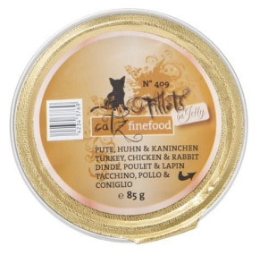 Catz Finefood Filety N.409 Indyk/Kurczak/Królik tacka 85g