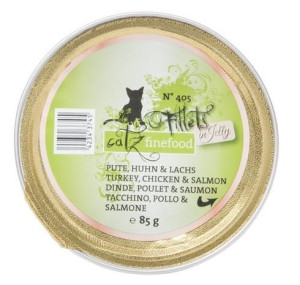 Catz Finefood Filety N.405 Indyk/Kurczak/Łosoś tacka 85g