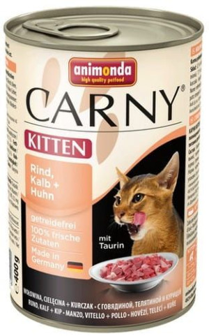 Animonda Carny Kitten Wołowina, Cielęcina + Kurczak puszka 400g