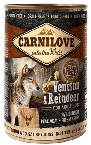 Carnilove Dog Wild Meat Venison & Reindeer Adult - dzik i renifer puszka 40