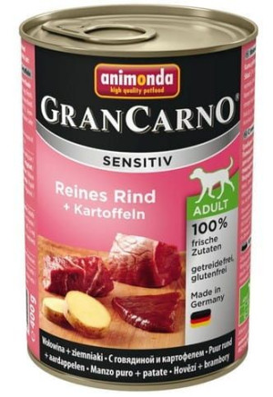 Animonda GranCarno Sensitiv Wołowina + ziemniaki puszka 400g