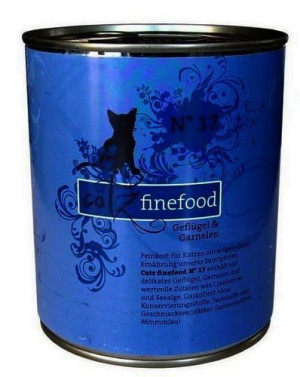 Catz Finefood Classic N.17 Drób i Krewetki puszka 800g