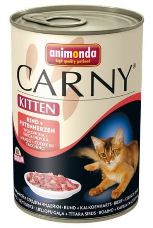 Animonda Carny Kitten Wołowina + Serca indyka puszka 400g