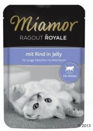 Miamor Ragout Royale Kitten z Wołowiną w galaretce saszetka 100g