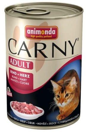Animonda Carny Adult Wołowina + Serca puszka 400g