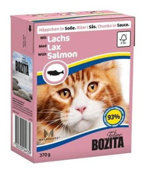 Bozita z Łososiem kawałki w sosie kartonik 370g