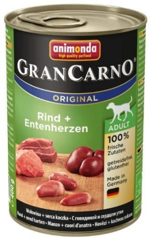 Animonda GranCarno Adult Rind Entenherzen Wołowina + Serca kacze puszka 400