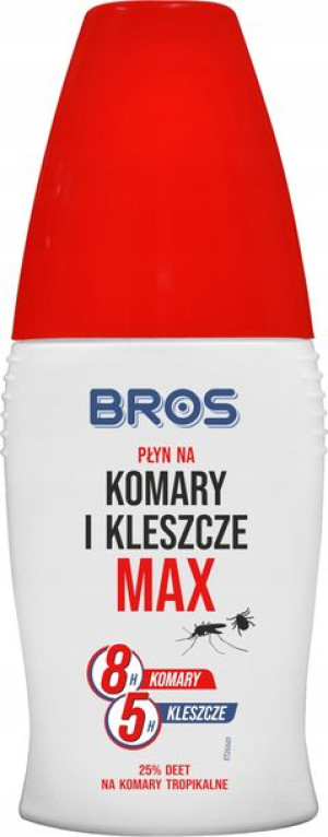 Bros Płyn Na Komary I Kleszcze Max 25% Deet 50ml
