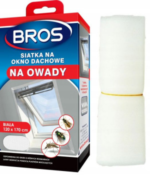 Siatka moskitiera okno dachowe Bros 120x170 biała