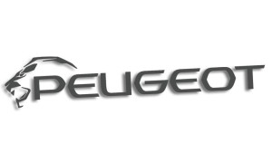 Wycinana naklejka PEUGEOT nowy lewa grafitowa