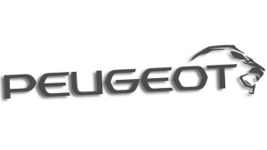 Wycinana naklejka PEUGEOT nowy prawa grafitowa