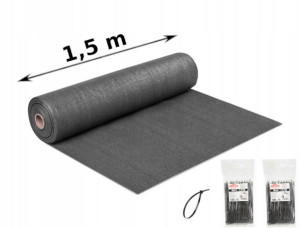Siatka cieniująca GRAFIT 90% 1,5x25m Maskująca UV5