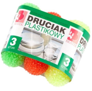 Bratek, Druciak plastikowy, 3 sztuki (HIT)
