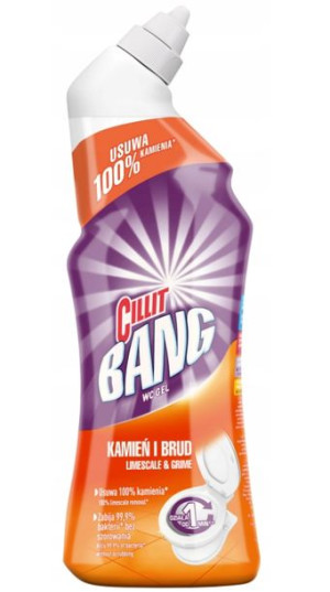 Cillit Bang, Płyn do czyszczenia WC, Kamień i brud, 750 ml (HIT)