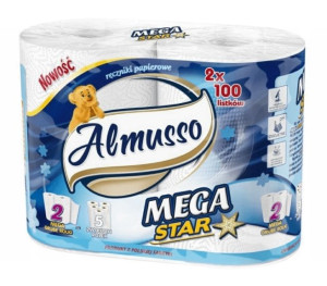 Almusso, Ręczniki papierowe, mega Star, 2 rolki (HIT)