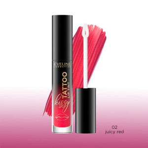Eveline, Lip Tint, Pomadka w płynie, 02 Juicy red, 4,5 ml