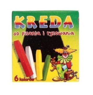 Mar-Bor, Kreda szkolna kwadratowa, 6 kolorów