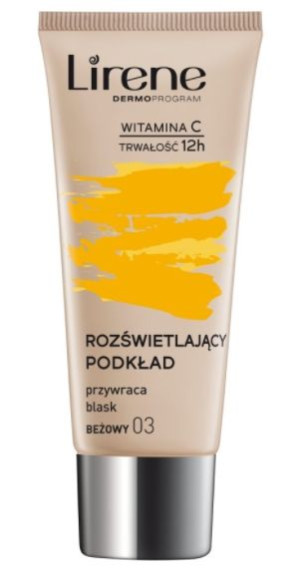 Lirene Fluid rozświetlający 03 Beżowy z witaminą duo C 30 ml - Data ważnośc