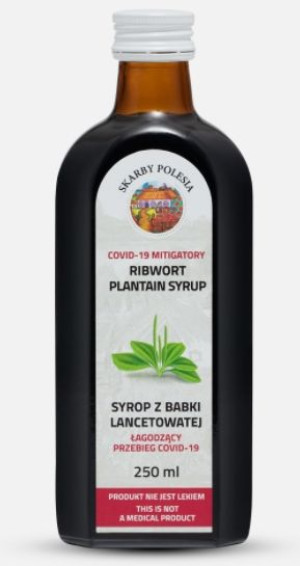 India, Syrop z babki lancetowatej, 250ml - Długi termin ważności!