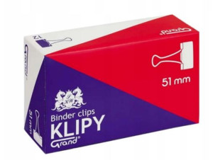 Klip biurowy 51mm, 12 sztuk