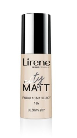 Lirene  Fluid City Matt Matująco-Wygładzający 207 Beżowy 30 ml - Długi term
