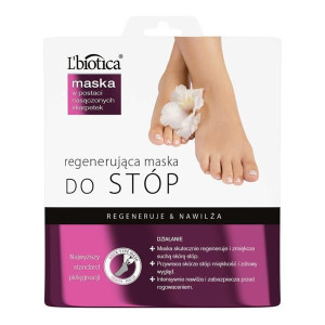 L'biotica Maska do stóp regenerująca w postaci nasączonych skarpetek 32 ml