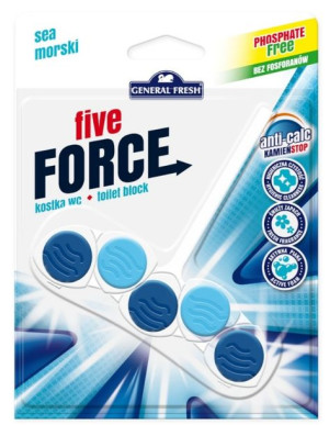 General Fresh, Kostka do WC, Five-force, Morze, 1 sztuka (HIT)