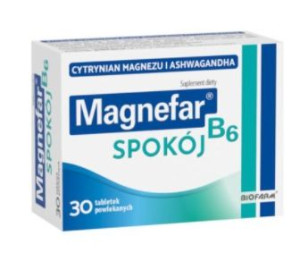 Magnefar B6 Spokój, 30 tabletek - Długi termin ważności!