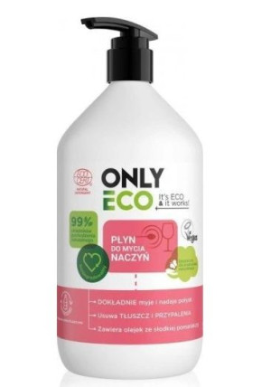 Onlyeco, Płyn do mycia naczyń, 1 l - Długi termin ważności!