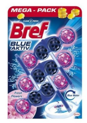 Bref, Zawieszka do WC, Świeże kwiaty, 3 x 50g (HIT)