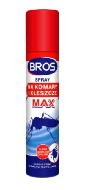 Bros, Spray na komary i kleszcze max, 90 ml