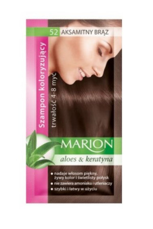 Marion, Szampon Koloryzujący, 52 aksamitny brąz, 40 ml (HIT)