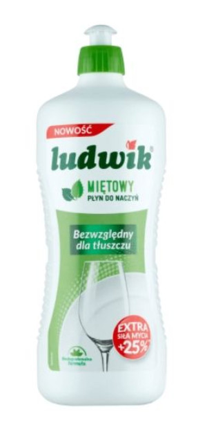 Ludwik, Płyn do mycia naczyń, mieta, 900 ml (HIT)
