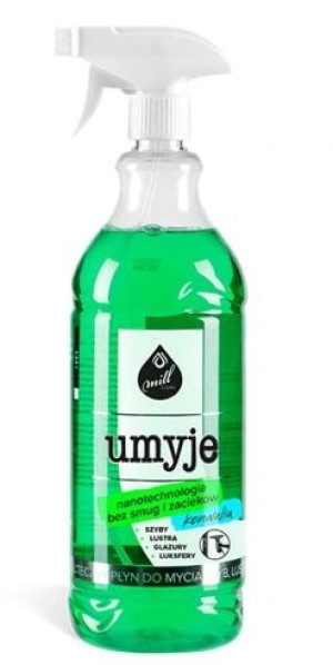 Mill Clean Umyje, Płyn do mycia szyb Konwalia, 1,22 l