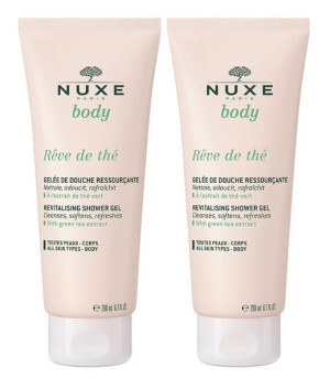 Nuxe Body Reve de Thé, Rewitalizujący Żel pod prysznic, 2 x 200 ml