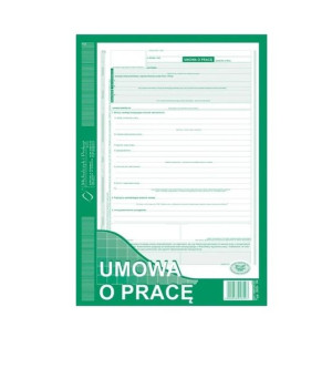 Umowa o  prace 500-1N A4, 40 kartek