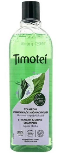 Timotei, Szampon do włosów, Moc i blask, 400 ml (HIT)