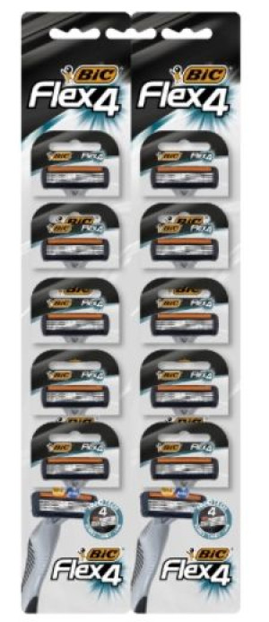 Bic, Maszynka do golenia, flex 4 classic, 10 sztuk (HIT)