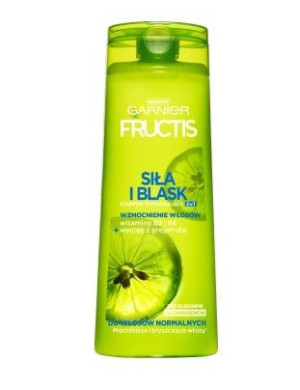 Garnier Fructis, Szampon do włosów, Siła blask 2w1, 400 ml (HIT)