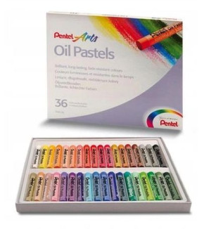Pentel, Kredki pastele olejne, 36 kolorów