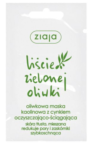 Ziaja Liście Zielonej Oliwki, maska kaolinowa z cynkiem oczyszczająco-ściąg