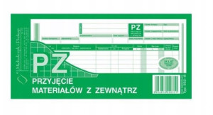 Przyjęcie materiałów z zewnątrz, 80 kartek