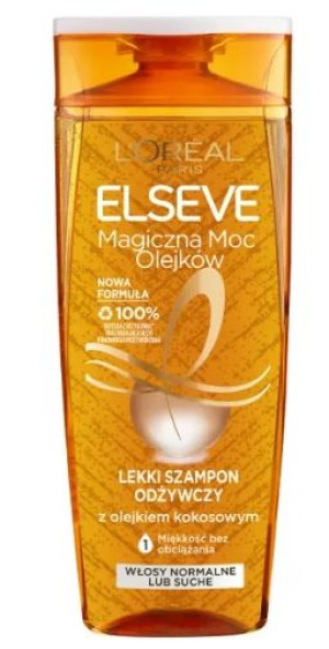 Elseve, Szampon do włosów, Magiczna moc olejków kokosowych, 400 ml (HIT)