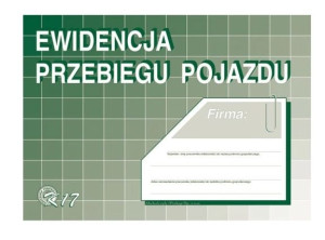 Ewidencja przebiegu pojazdu K17, 32 kartki