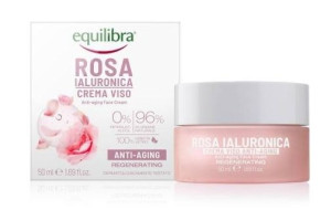 Equilibra, Różany Krem przeciwstarzeniowy z kwasem hialuronowym, 50 ml - Dł