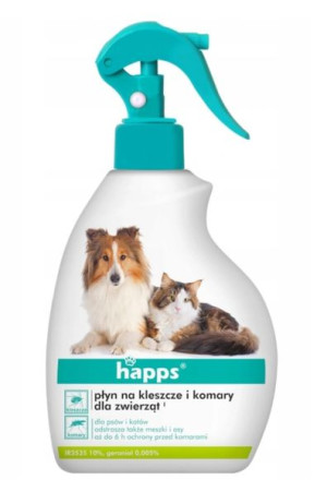 Happs, Płyn na kleszcze i komary dla zwierząt, 200 ml