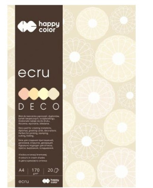 Blok dekoracyjny A4, ecru, 20 kartek