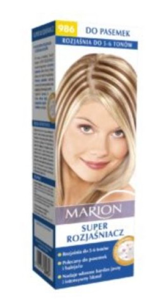 Marion 986 Super rozjaśniacz do pasemek Mleczko aktywujące 2x30ml + Aktywat