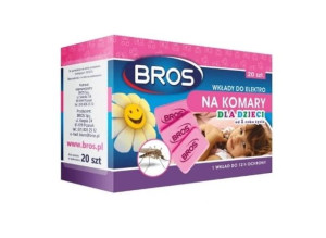 Bros, Wkłady do elektro na komary dla dzieci, 20 sztuk